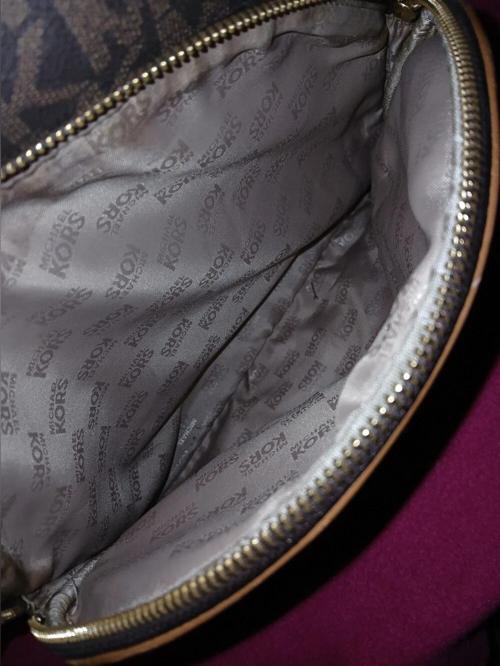 Michael Kors Brown Signature MK Backpack